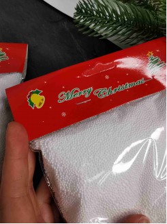 Искусственный снег "Пенопластовые шарики" 1-2мм 15 грамм (белый)